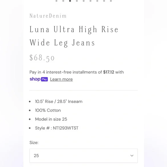 🔥3/$15🔥 NWT Nature Denim Yellow Jeans - Picture 3 of 8